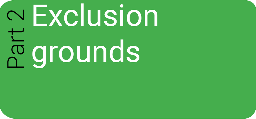 Part 2 - Selection Questionnaire Exclusion Grounds